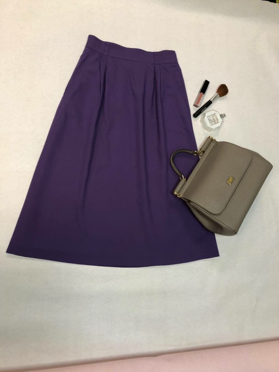 фиолетовая юбка миди